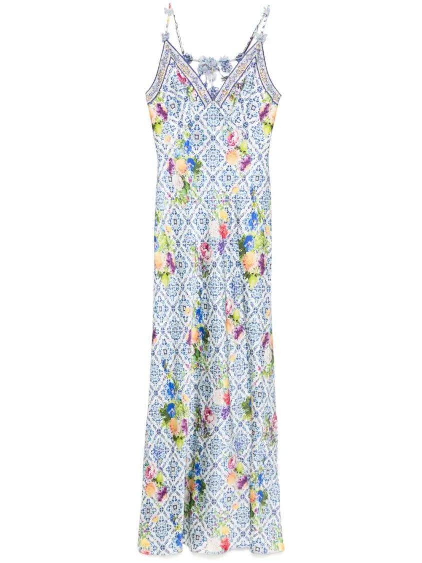 Thumbnail - Camilla - Wall To Wall Wonders Maxi Dress - Größe S - blau