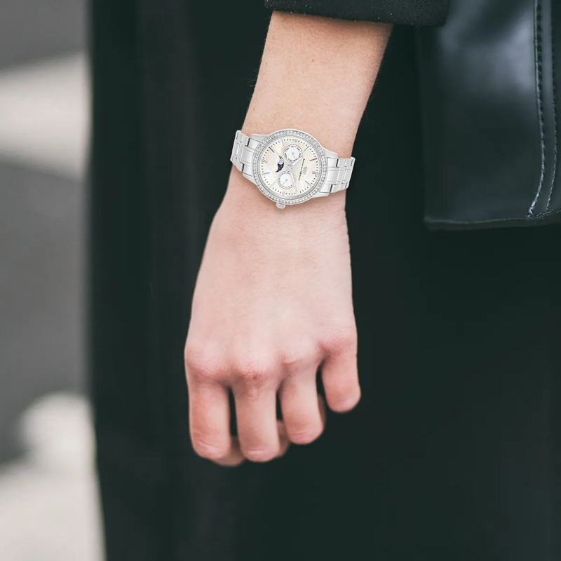 Rhodenwald & Söhne Automatikuhr Damen Armbanduhr Amidala Edelstahl silber(Image 2)