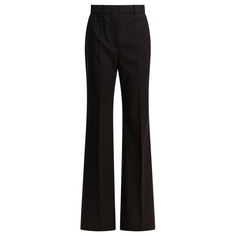 Max Mara  Flare Wool Pants With Tailored Design Black