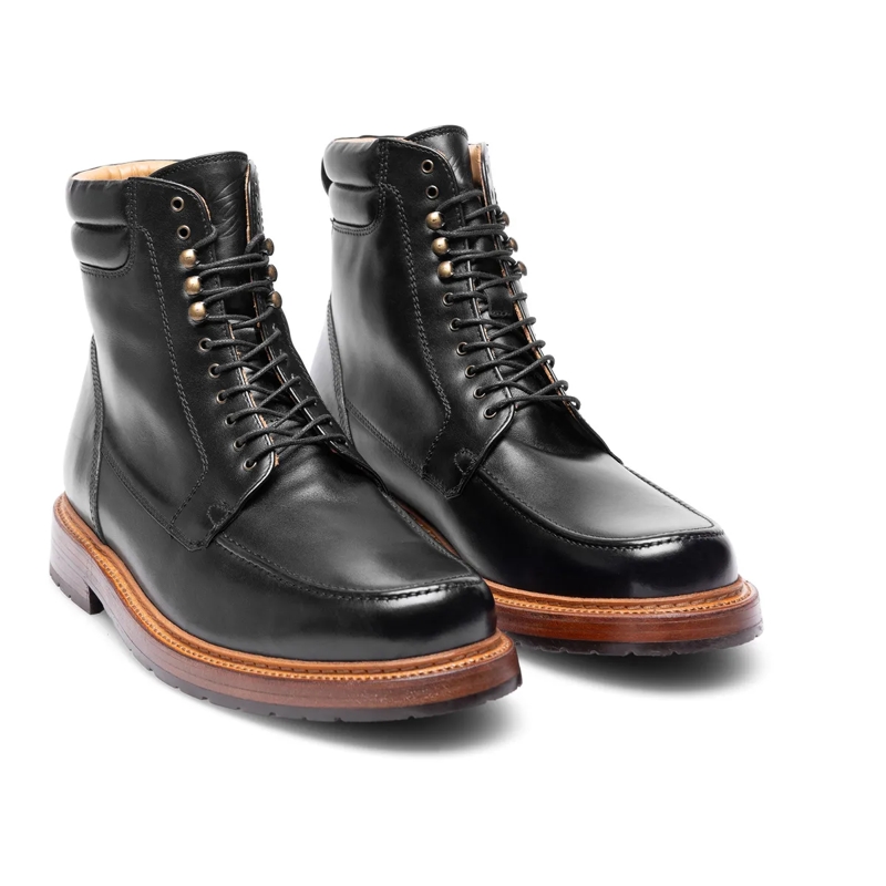 Heinrich Dinkelacker Schnürstiefel Boots Rio Plain BC- Klassischer Schnürboot für B schwarz(Image 2)