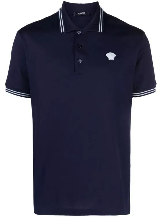 versace collection polo blue