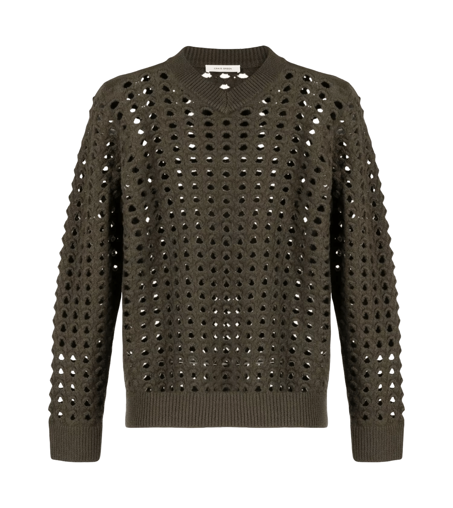 Craig Green - Sweatshirt mit Lochmuster - Größe M - beige