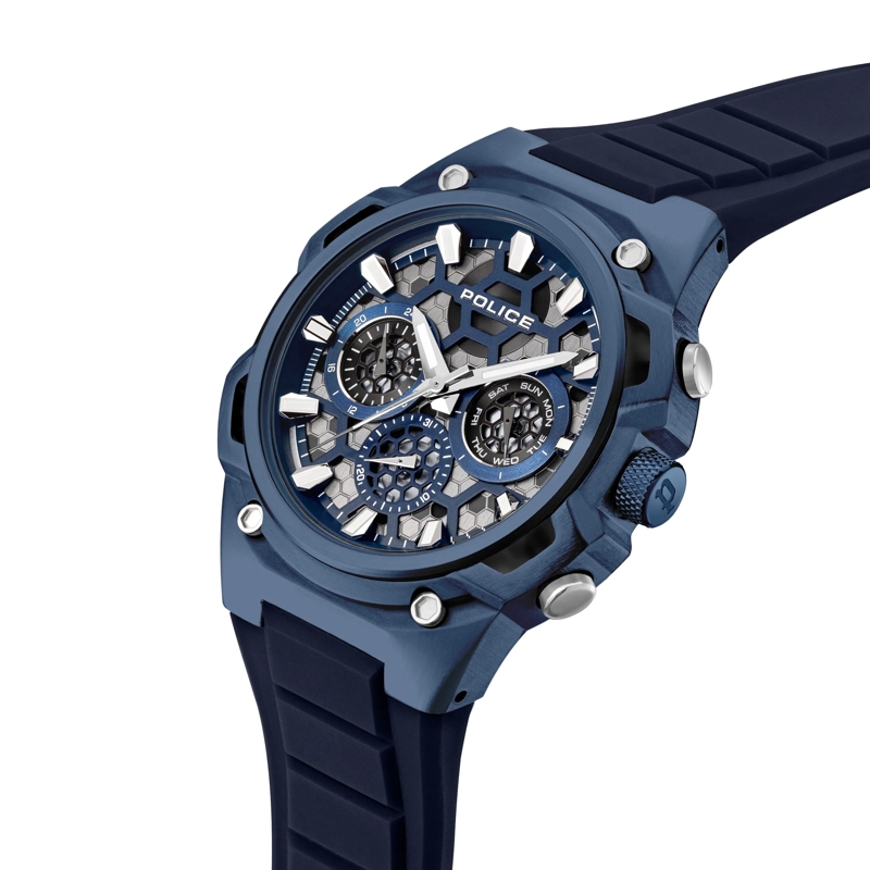 Police Automatikuhr Quarzuhr Challenger blau(Image 2)