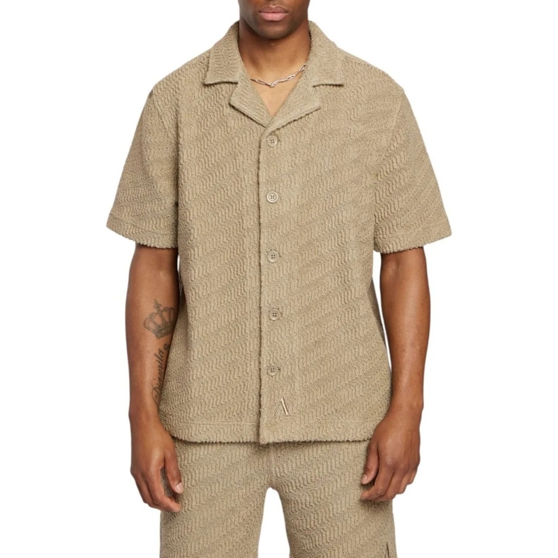 AEDEN T-Shirt Heren Overshirt braun