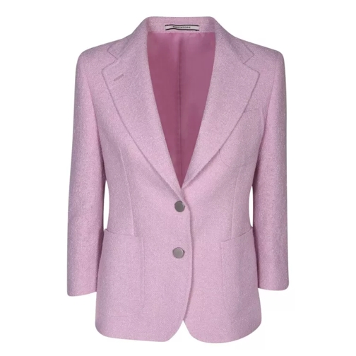 Tagliatore Linen-Blend Jacket Pink 