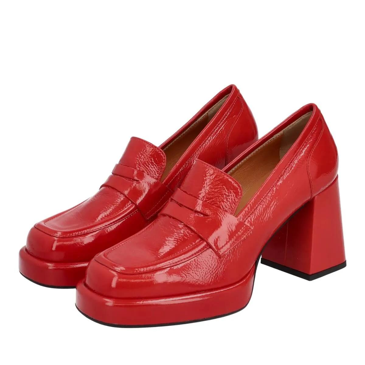 Thea Mika Slipper & Pantoletten - Penny-Loafer - Gr. 38 (EU) - in Rot - für Damen