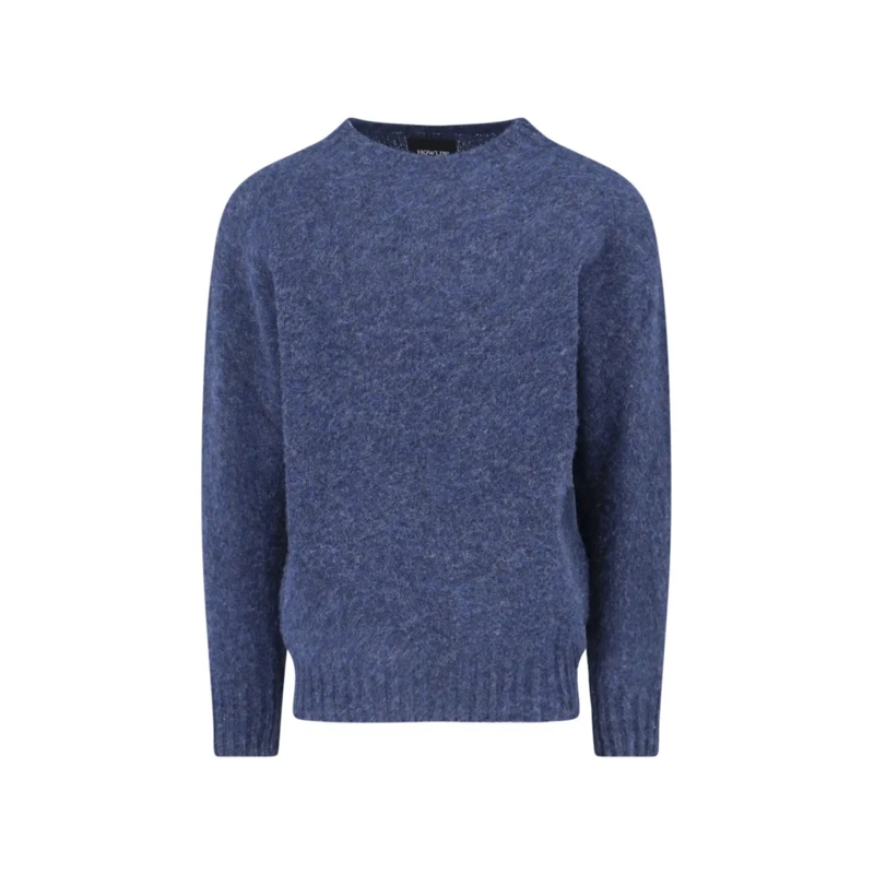 Howlin Pull Classic Round Neck Sweater With Comfortable Fit An Blue