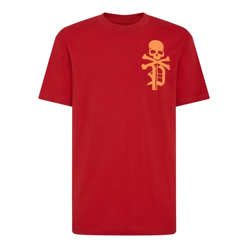 Philipp Plein T-Shirt T-Shirt Skull&Bones rot