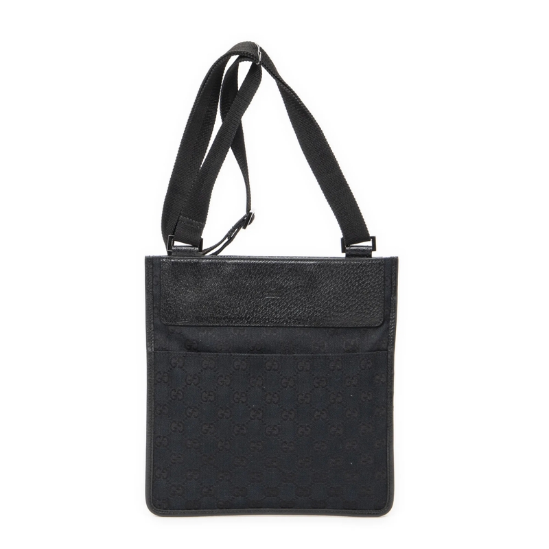 Gucci Crossbody Bag Small Flat Messenger schwarz