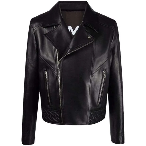 Balmain Vestes en cuir Double-Breasted Biker Jacket Black