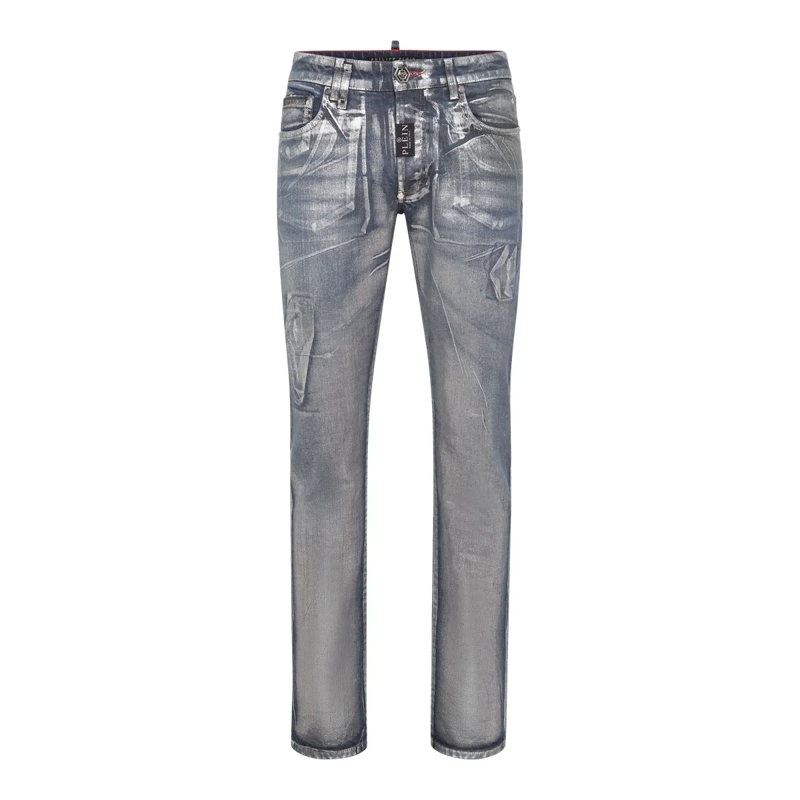 Philipp Plein Jeans mit geradem Bein Jeans Regular Fit blau