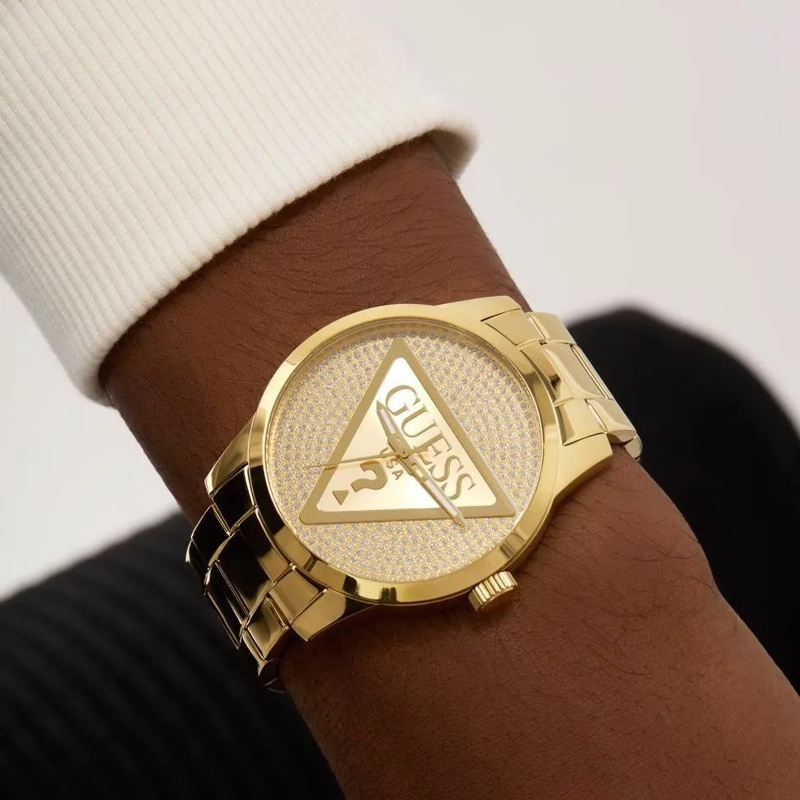 Guess Quarzuhr Quarz-Analoguhr Badge gold(Image 2)