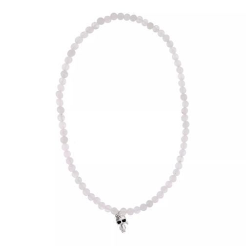 Karl Lagerfeld K/Ikonik K Beads Necklace A100 White Collana media