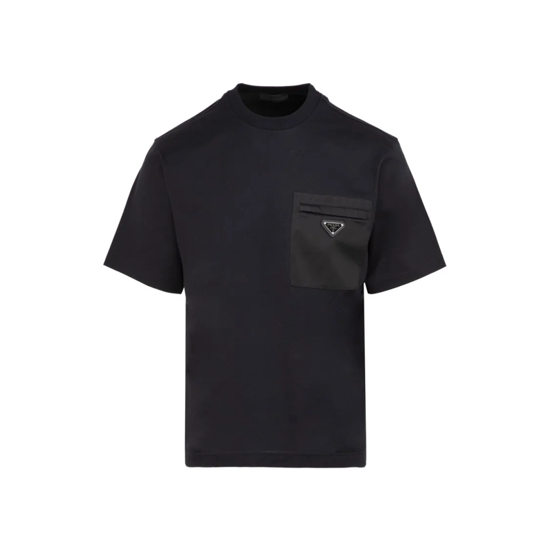 Prada T-shirt Black Cotton T-Shirt Black