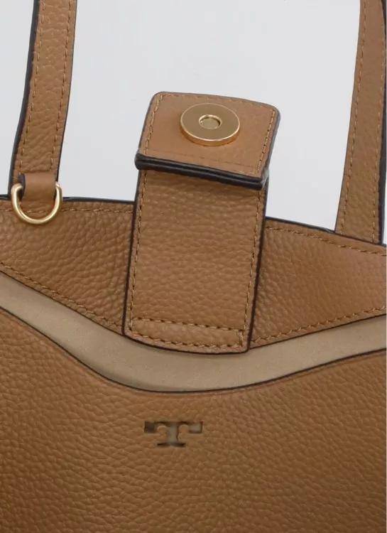 TORY BURCH Shoppers Mcgraw Carryall Shoulder Bag in bruin