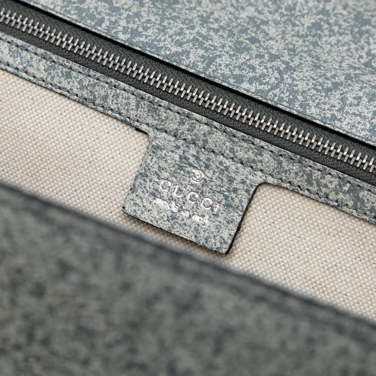 Thumbnail - Gucci Hobo Bags - Large Speckled Leather New Bamboo Top Handle Bag - Gr. unisize - in Grau - für Damen