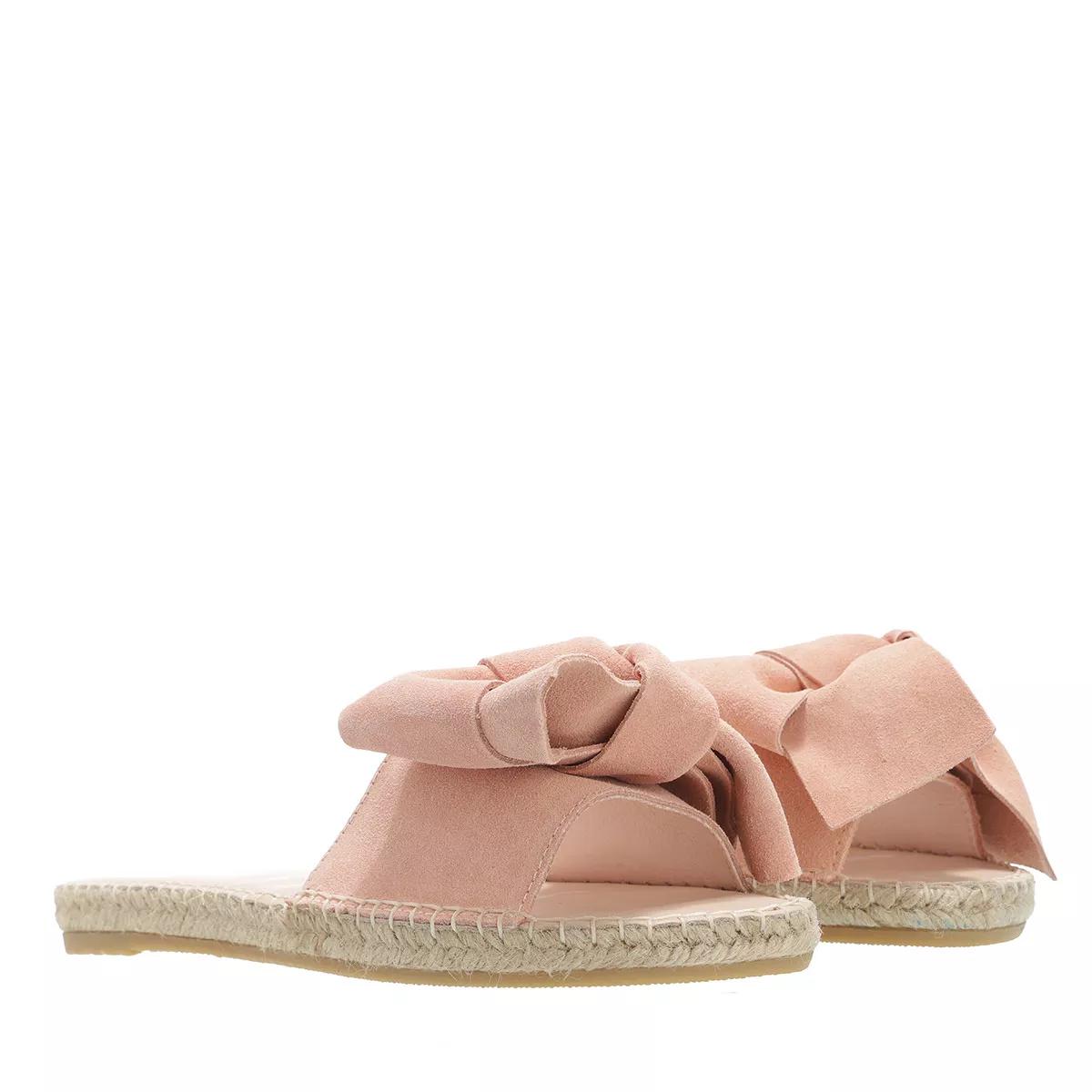 Manebi Sandals With Bow Pastel Rose Slide