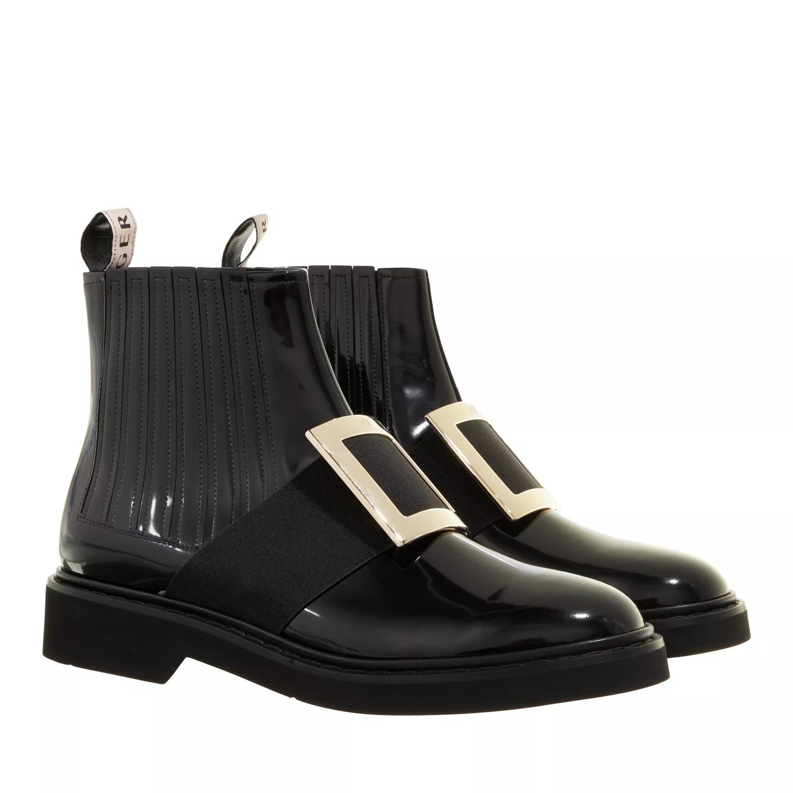 Roger Vivier Boots & Stiefeletten - Viv Rangers Met Buckle Chelsea Boot - Gr. 39 (EU) - in Schwarz - für Damen