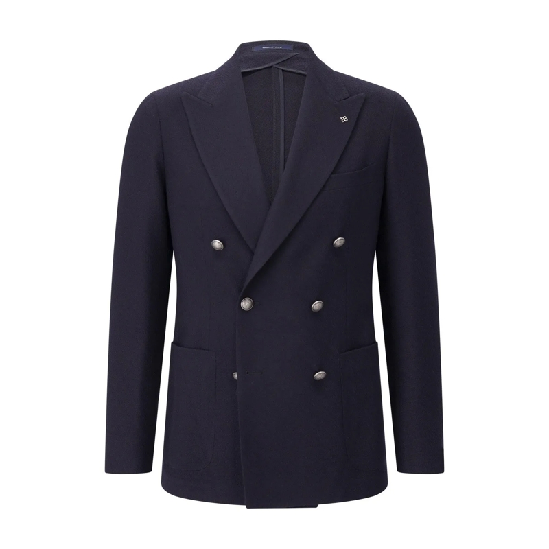 Tagliatore  Zweireihiges Sakko aus Schurwolle Dunkelblau