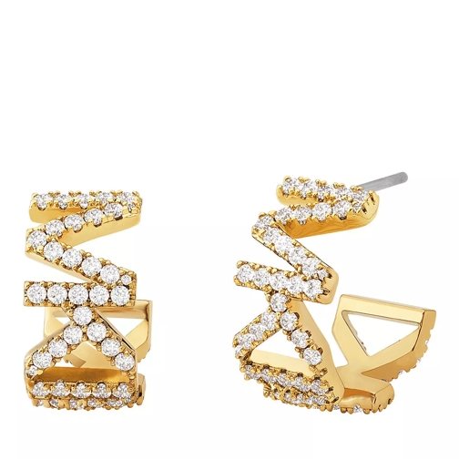Michael Kors 14K Gold-Plated Brass Logo Huggie Earrings Gold Creole