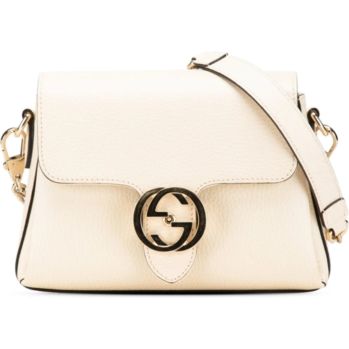 Gucci Sac à bandoulière 2000-2015 Small Dollar Calfskin Interlocking G Cro weiß