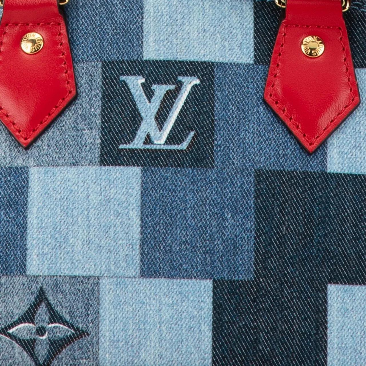 Louis Vuitton Totes & shoppers Monogram Denim Patchwork Alma BB in blauw