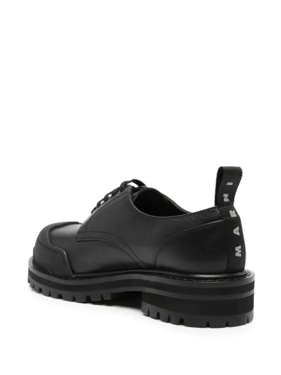 Thumbnail - Marni Low-Top Sneaker - Logo-Tab Lace-Up Black Shoes - Gr. 38 (EU) - in Schwarz - für Damen