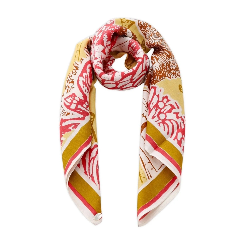 Friendly Hunting Écharpe légère Tuch aus Seide Gelb