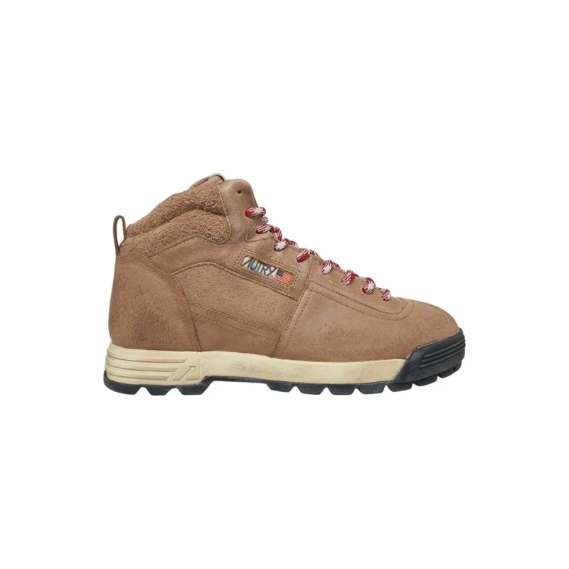 Autry International Bottes Smooth Leather Ankle Boots With Padded Collar And  Neutrals