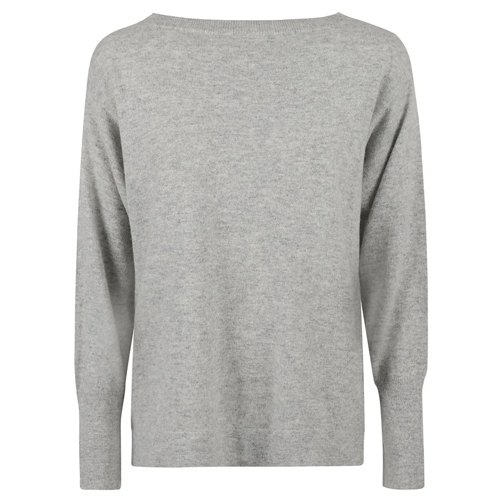 Rosso Puro Pullover Light Grey Relaxed Fit Light Grey Cashmere Sweater Grey