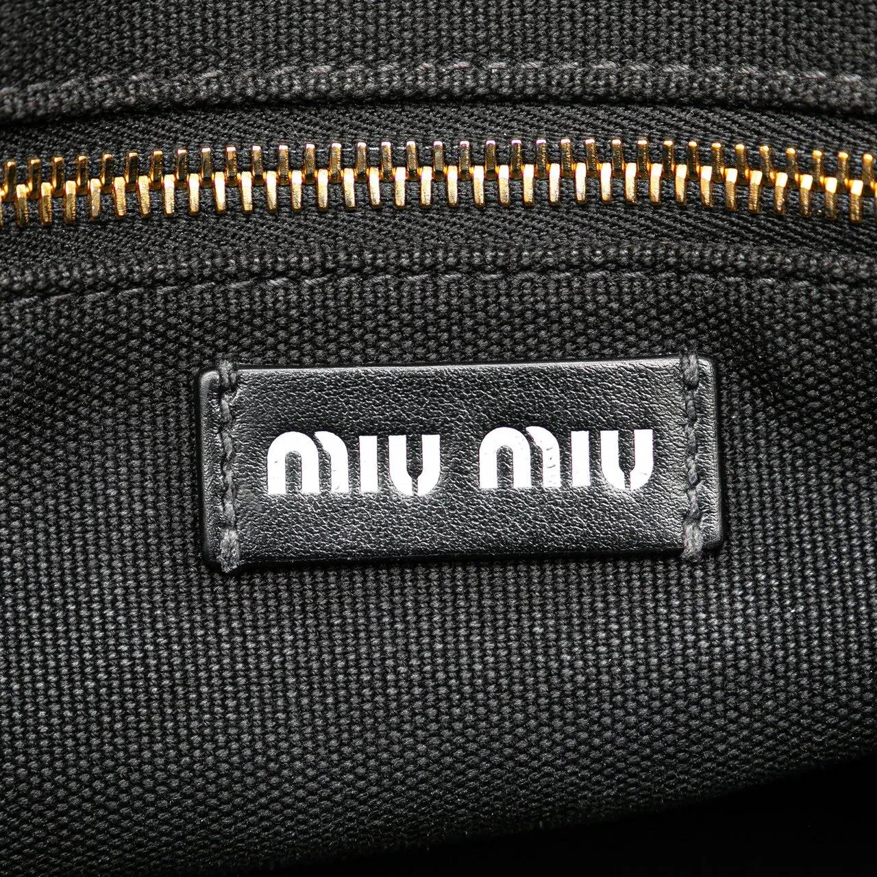 Thumbnail - Miu Miu Hobo Bags - Small Canapa Canvas and leather Logo Satchel - Gr. unisize - in Schwarz - für Damen