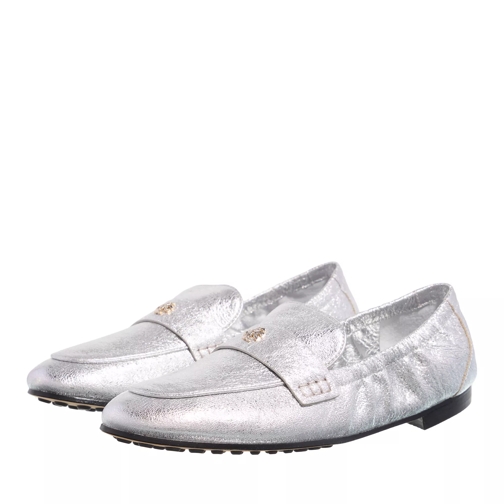 Tory Burch Ballet Loafer Shiny Silver Loafer