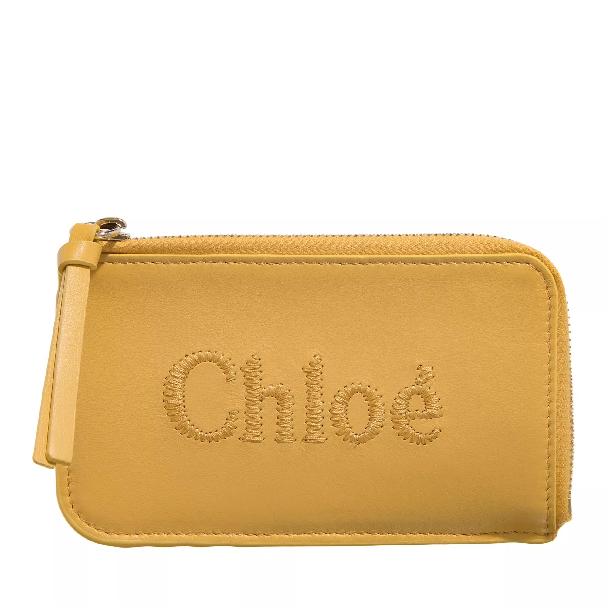 Chloé Portemonnaie - Sense Cardholder - Gr. unisize - in Gelb - für Damen