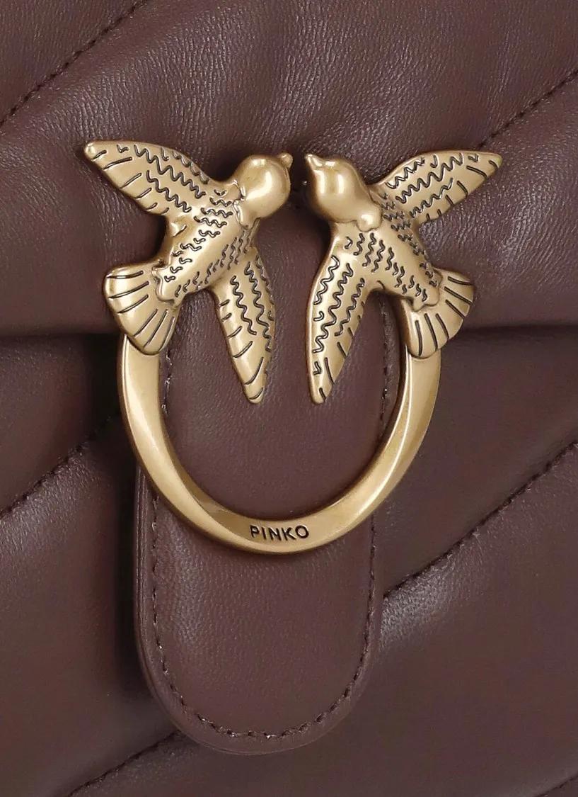 pinko Shoppers Love Puff Shoulder Bag in bruin