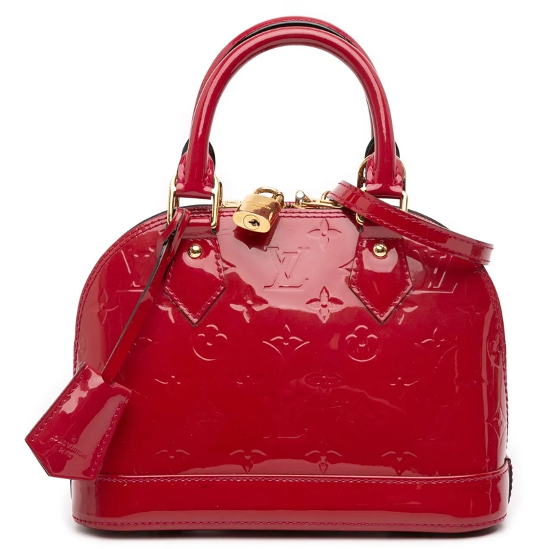 Louis Vuitton Sac à bandoulière Monogram Vernis Alma BB rot