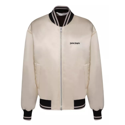Palm Angels Stand-Up Collar Bomber Jacket Neutrals Bomber