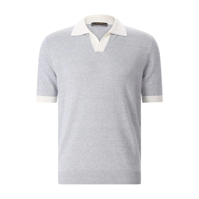Moorer Polo Poloshirt Jethro aus Baumwolle blau