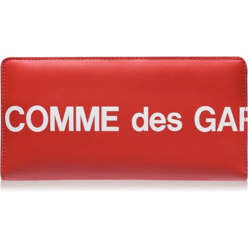 Comme des Garcons Portefeuille à fermeture Éclair Huge Logo Wallet rot