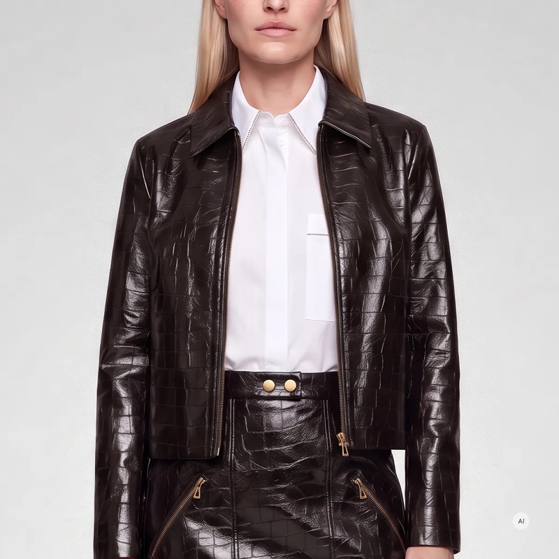 Marc Aurel Blazer Jacke- eingesetzte Leistentaschen- Umlegekragen braun(Image 3)