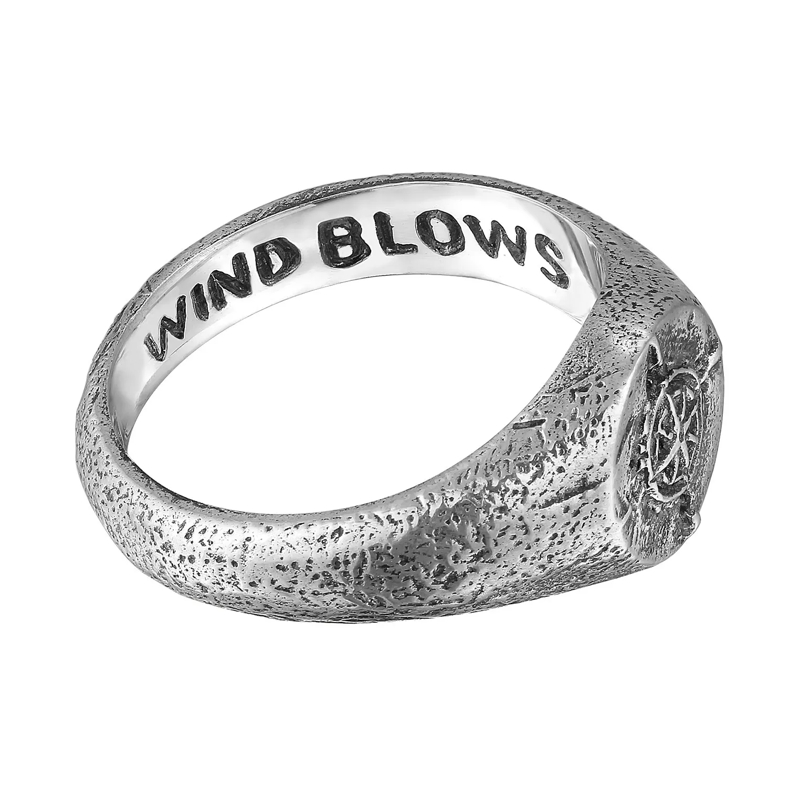 Haze & Glory Siegelring Ring Sigelring - Like the wind blows 925 Sterling  schwarz(Image 6)