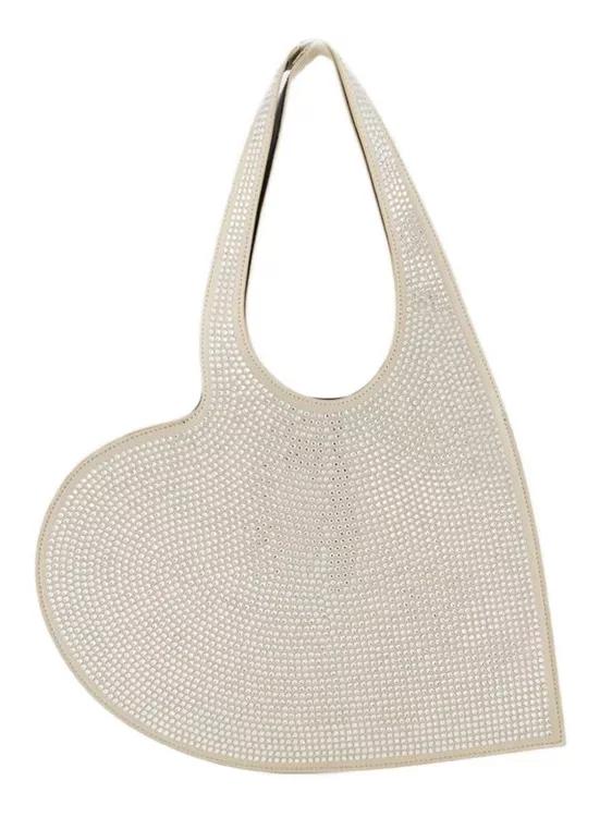 Coperni Totes - Mini Heart Tote Bag - Cotton - Beige - Gr. unisize - in Grau - für Damen