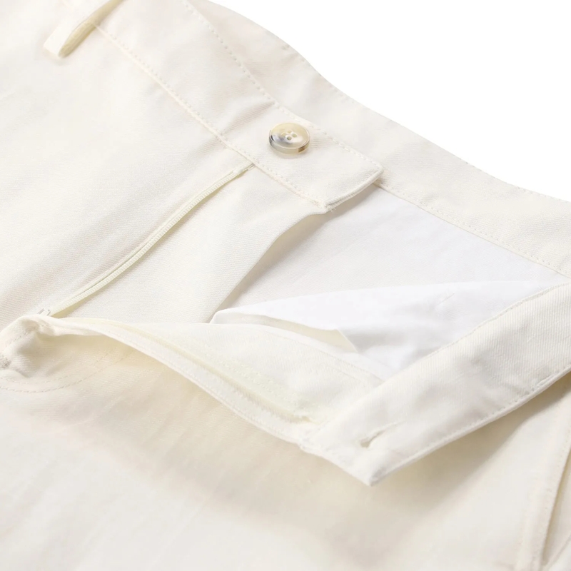 Canali Freizeithose Regular-Fit Hose aus Wolle und Leinen dunkelblau(Image 4)