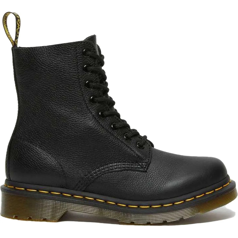 Dr. Martens Bottes Lace-Up Ankle Boots With Textured Leather Black