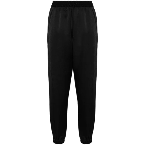 Y-3 Black Logo-Print Pants Black 