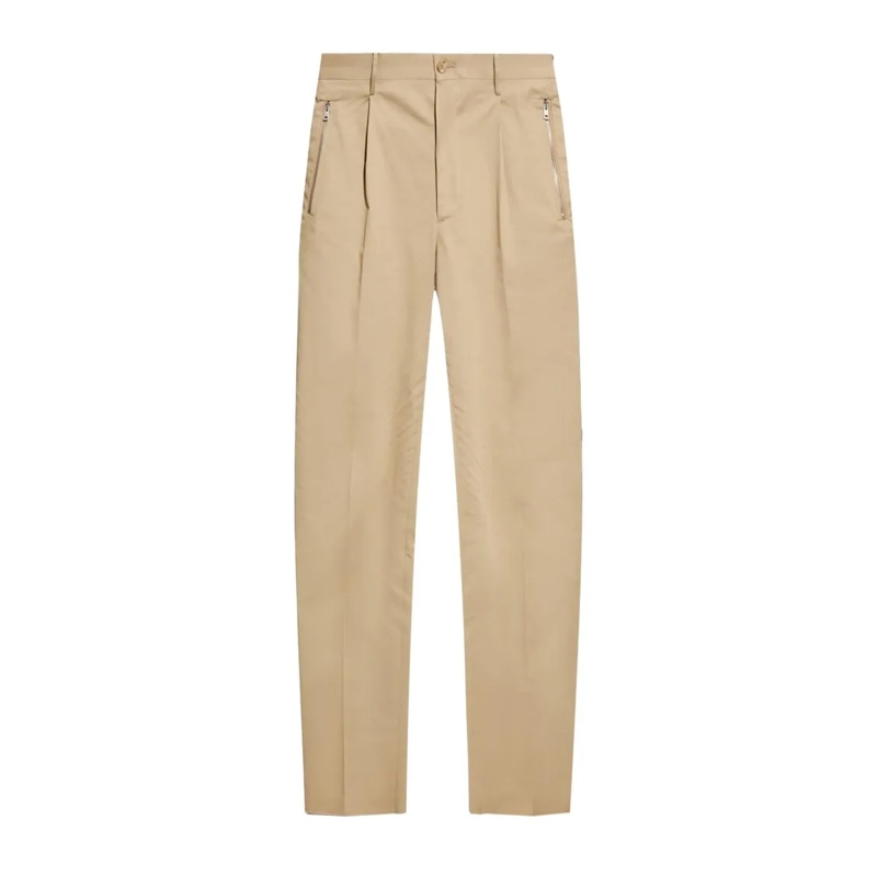 Etro Pantalon de costume Tailored Carrot Leg Trousers With Zipped Pockets Neutrals