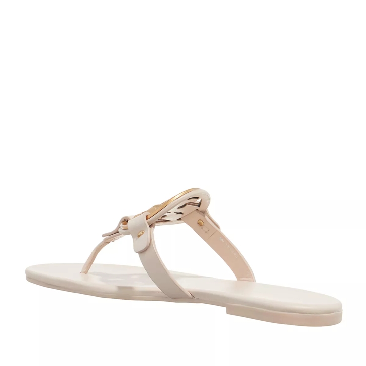 Cream tory burch online sandals