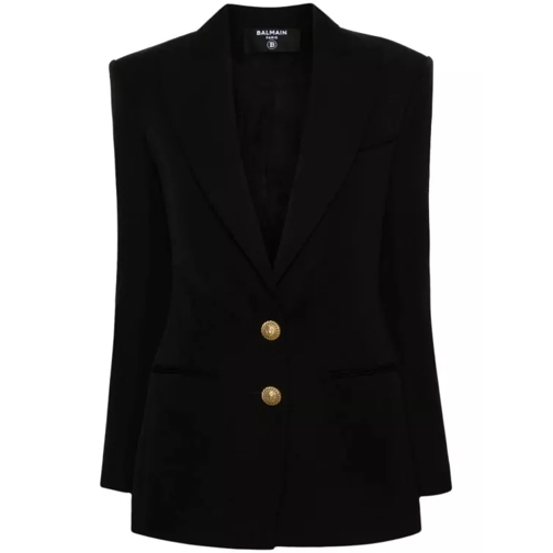 Balmain Black Crepe 2-Button Jacket Black 