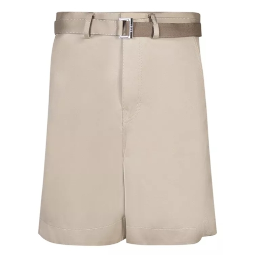 Sacai Beige Chino Fabric Bermuda Shorts Neutrals 