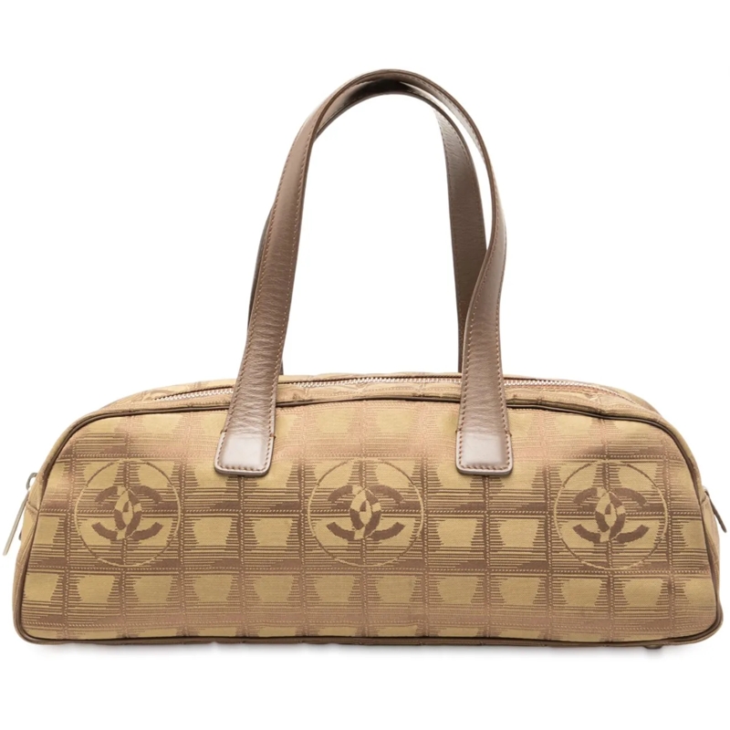 Chanel Fourre-tout New Travel Line Nylon Handbag braun