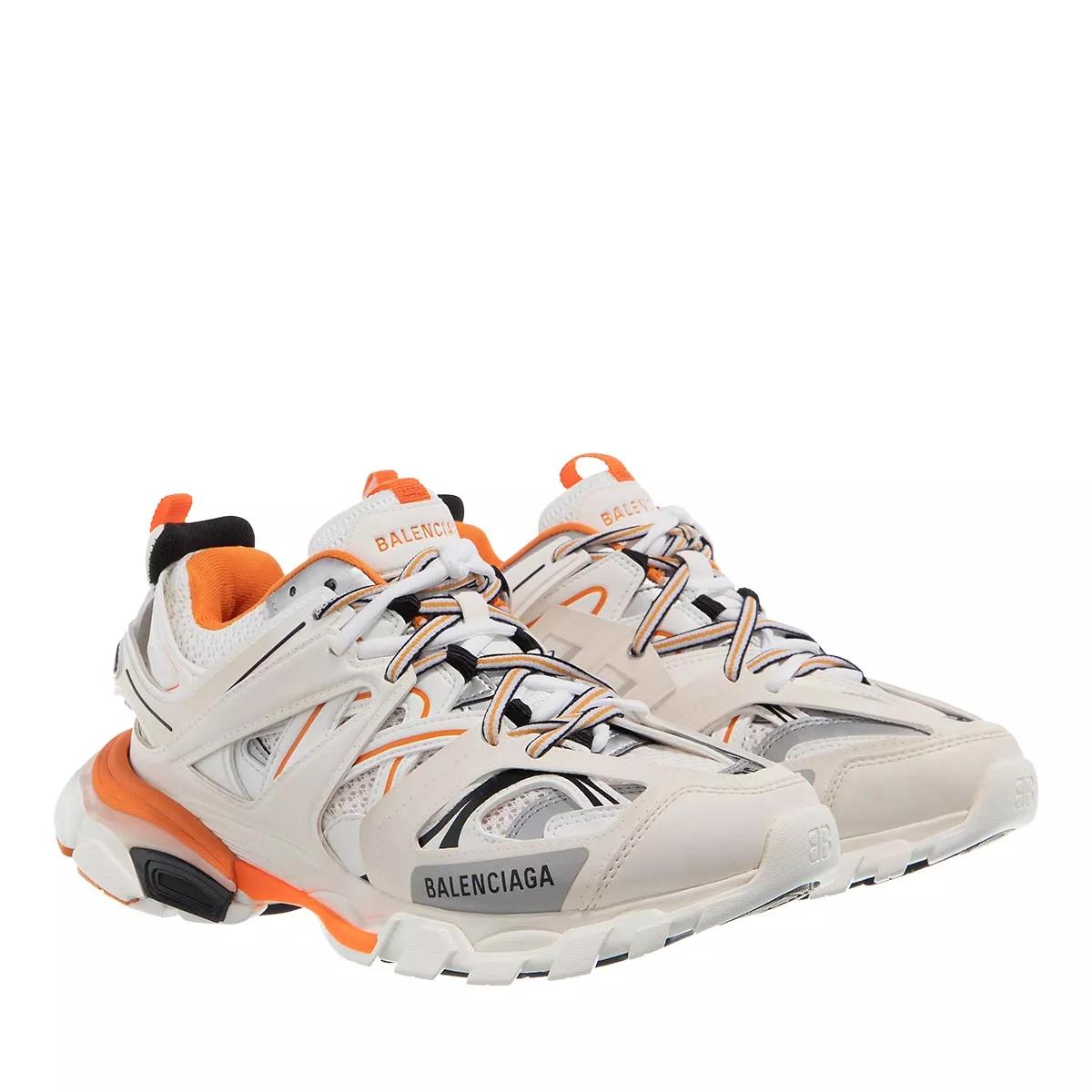 Balenciaga Track Trainers White Orange Low Top Sneaker